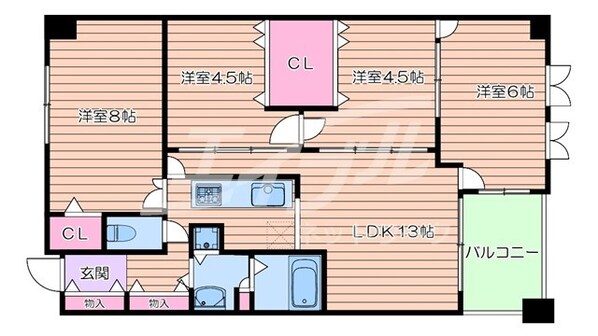 サンライズ緑丘の物件間取画像